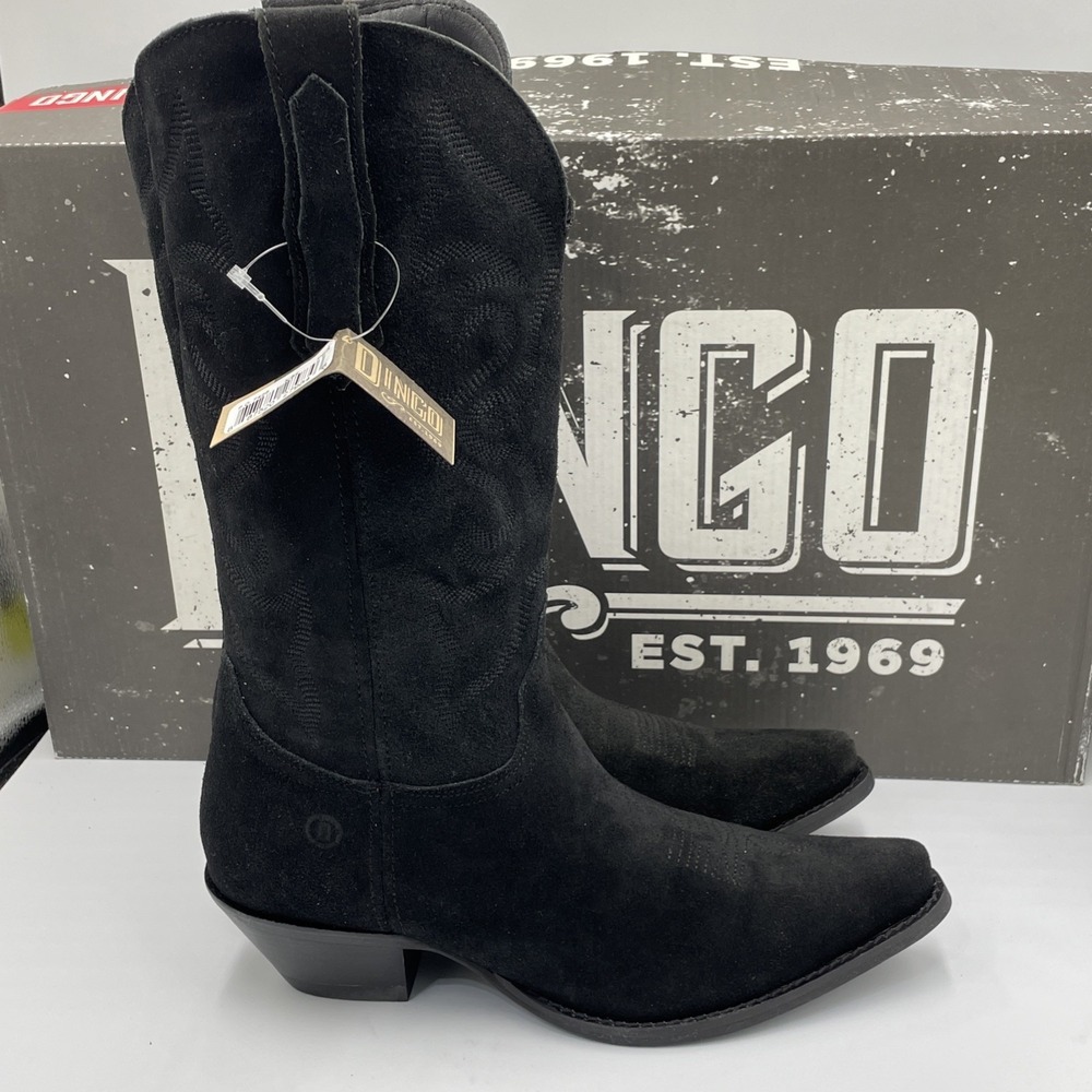Dingo‎ Out West Women's Suede / Black Cowgirl Boots Size 9.5 NEW DI920 - Picture 5 of 7